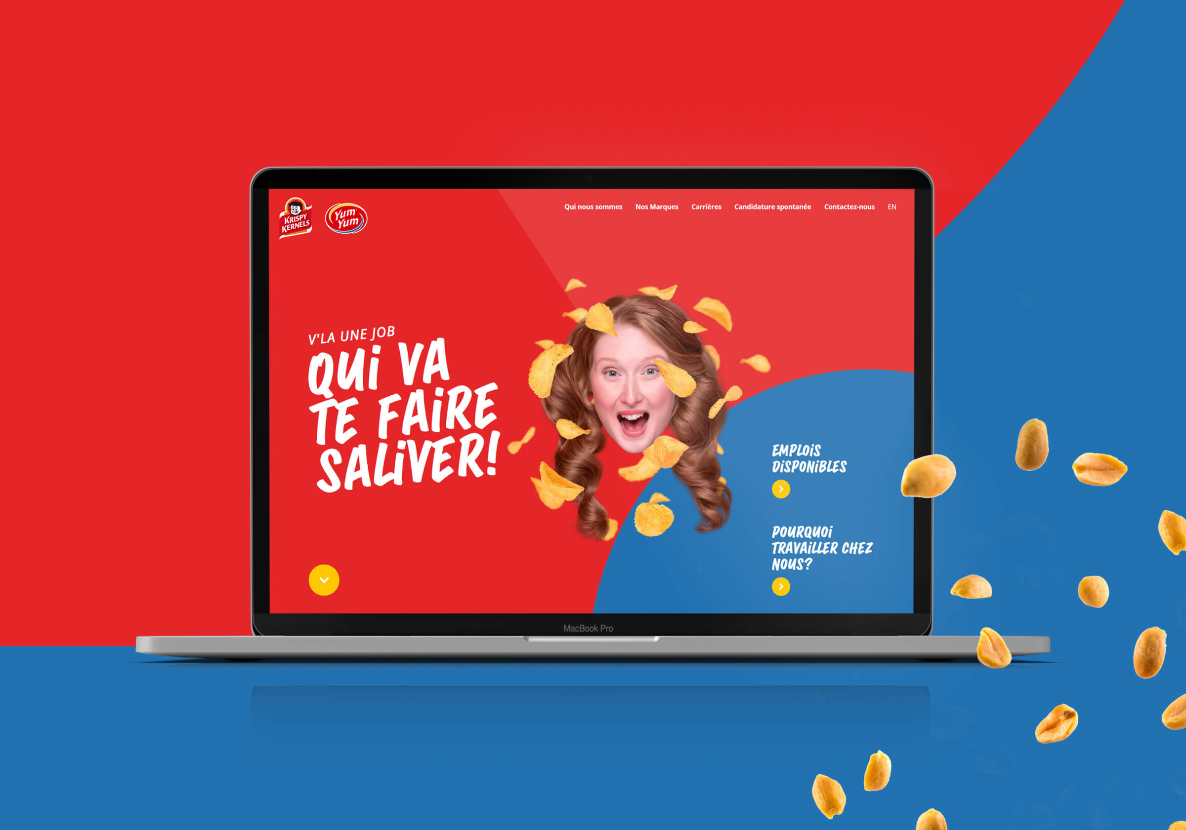 Site internet carrière pour Krispy Kernels et Yum Yum